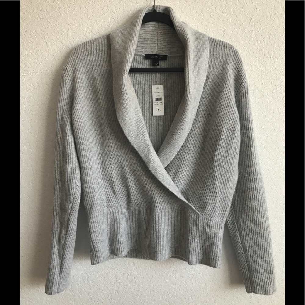 BNWT Ann Taylor Cashmere Shawl Collar Sweater - S